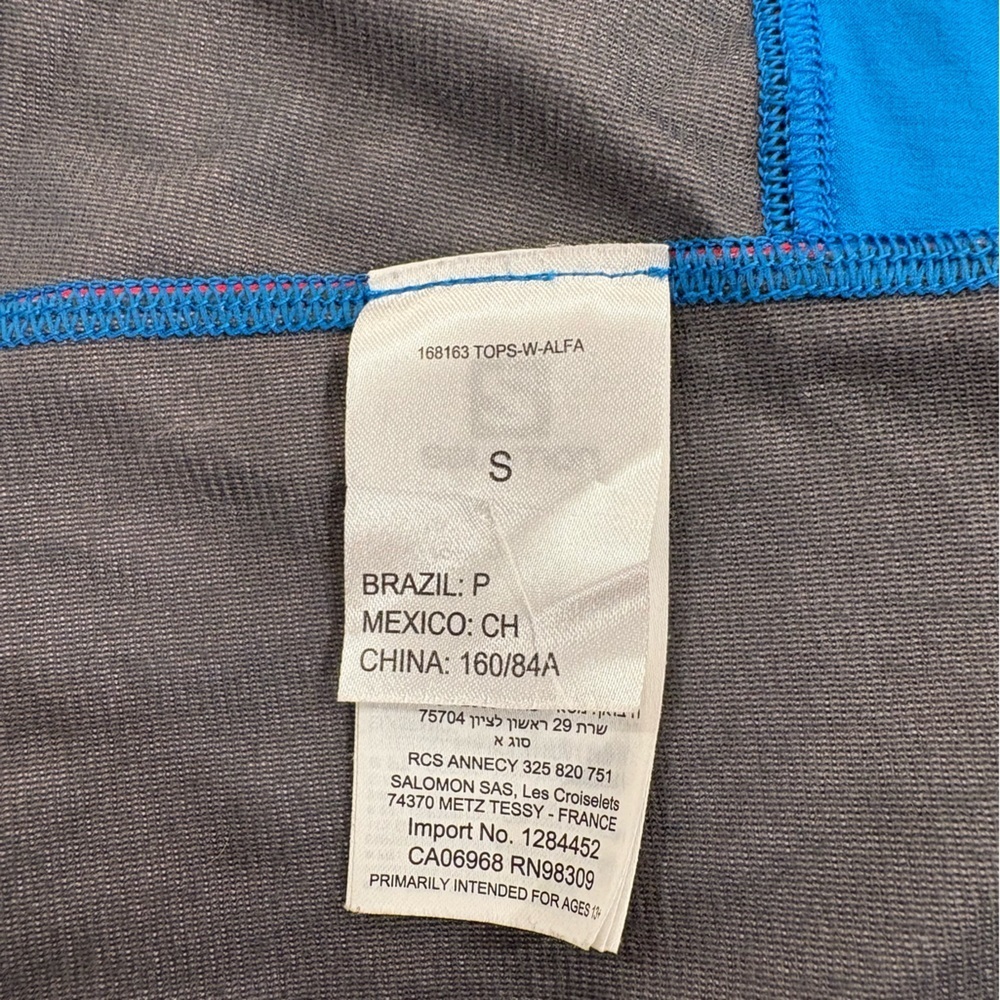 Salomon Windstopper Jacket Women Small Mont Baron Hoodie Red Blue Softshell - Picture 8 of 11